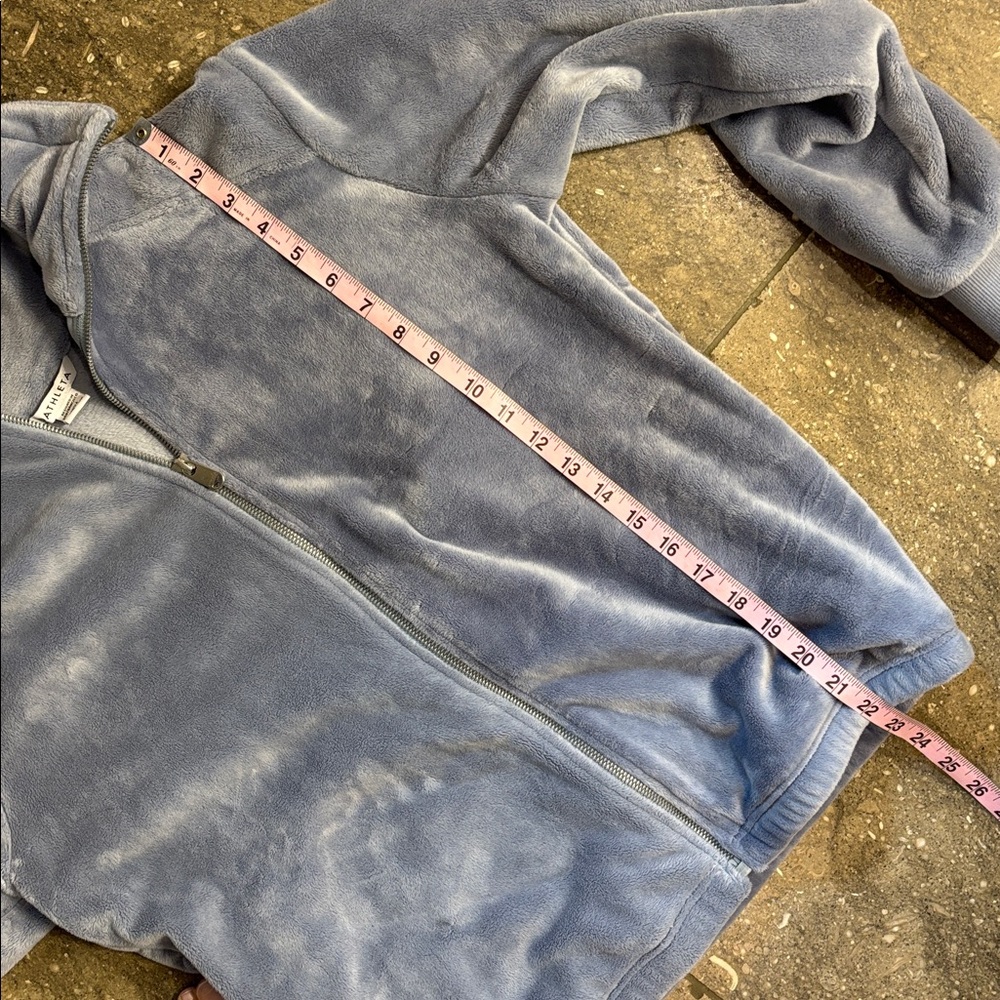 Athleta Light Cozy Karma zip fleece jacket, M, light blue - Picture 6 of 11